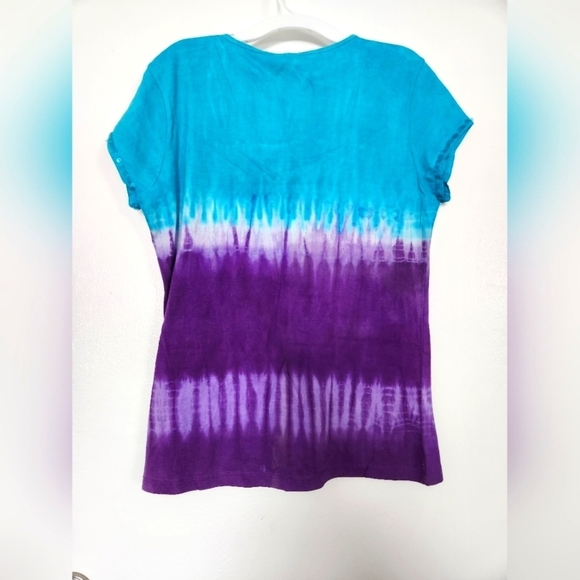 Tie Dye Susan Lawrence Top with Embroidered Elements - Picture 2 of 2